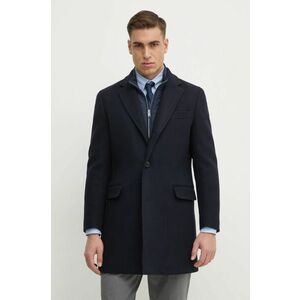 Hackett London palton de lana culoarea albastru marin, de tranzitie, HM403241R imagine