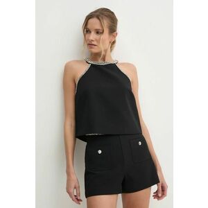 Sisley bluza femei, culoarea negru, cu imprimeu, 537SLH01F imagine