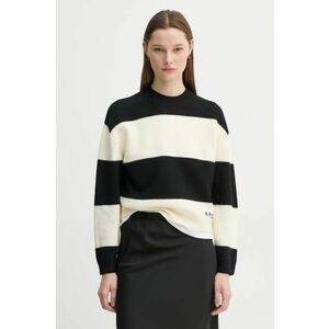 A.P.C. pulover de lana pull penny femei, culoarea negru, cu turtleneck, WVBDL.F23370 imagine