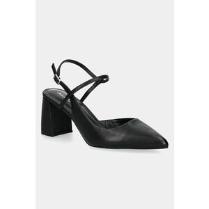 Aldo pantofi de piele LAURA culoarea negru, cu toc drept, cu toc deschis, 13728101 imagine