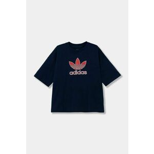 adidas Originals tricou de bumbac pentru copii culoarea albastru marin, cu imprimeu, JC9117 imagine