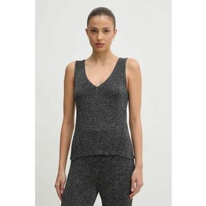 United Colors of Benetton top femei, culoarea argintiu, 1194DH016 imagine