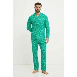 United Colors of Benetton pijamale de bumbac culoarea verde, modelator, 4XPR4P00B imagine