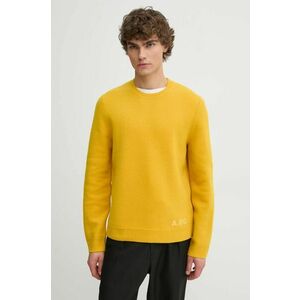 A.P.C. pulover de lana pull edward barbati, culoarea galben, WVBDK.H23059 imagine