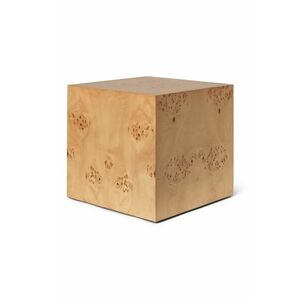 ferm LIVING masă pliantă cu tavă Burl Cube Side Table culoarea bej imagine