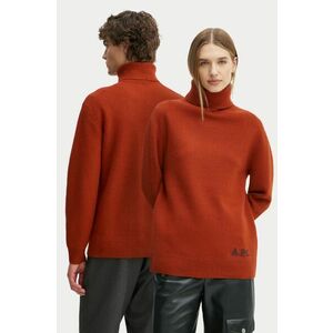 A.P.C. pulover de lana pull walter culoarea portocaliu, WVBDK.M23248 imagine