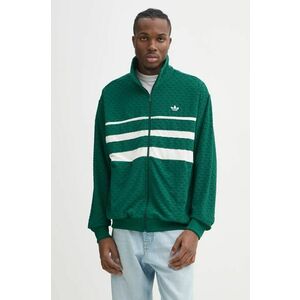 adidas Originals bluza Q12 MONOGRAM T barbati, culoarea verde, modelator, JD0696 imagine