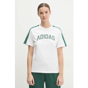 adidas tricou din bumbac W L SOFTS Collegiate femei, culoarea alb, JN9128 imagine