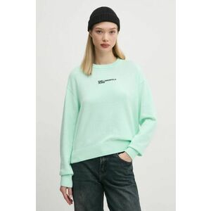 Karl Lagerfeld Jeans pulover femei, culoarea verde, light, A1W18044 imagine