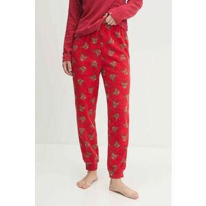 United Colors of Benetton pantaloni de pijama femei, culoarea rosu, 3XGC3F03W imagine