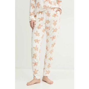 United Colors of Benetton pantaloni de pijama femei, culoarea bej, 34WW3F03U imagine