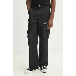 Karl Lagerfeld Jeans pantaloni barbati, culoarea negru, cu fason cargo, A1M10054 imagine