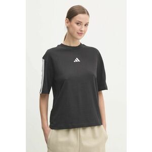 adidas tricou din bumbac Essentials femei, culoarea negru, JC5960 imagine