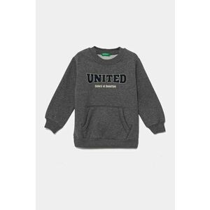 United Colors of Benetton bluza copii culoarea gri, cu imprimeu, 3EB5G10G0 imagine