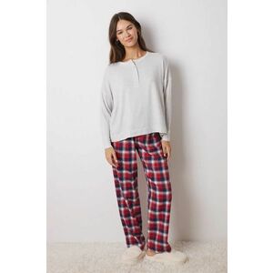 women'secret longsleeve de pijama MIX AND MATCH PERFECT MATCH femei, culoarea gri, 3278428 imagine