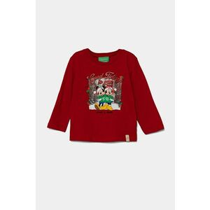 United Colors of Benetton longsleeve din bumbac pentru copii culoarea rosu, 3ATNG10GQ imagine