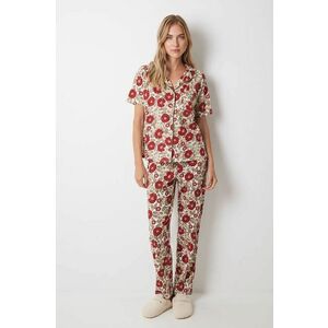 women'secret pijamale de bumbac MIX AND MATCH LOVE ACTUALLY culoarea rosu, bumbac, 4858812 imagine