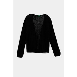 United Colors of Benetton cardigan din amestec de lana culoarea negru, 136QC601M imagine