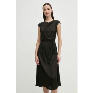 United Colors of Benetton rochie culoarea negru, midi, evazati, 4FWVDV0AB imagine