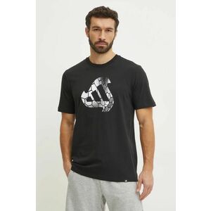 adidas tricou din bumbac M C HOT Q1 TEE barbati, culoarea negru, cu imprimeu, JI6787 imagine