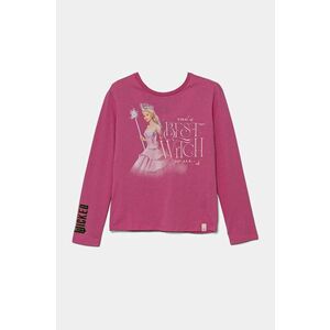 United Colors of Benetton longsleeve din bumbac pentru copii culoarea violet, 3VR5C10OJ imagine