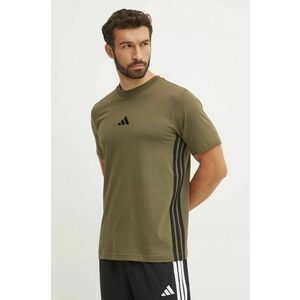 adidas tricou din bumbac Essentials barbati, culoarea verde, modelator, JE6391 imagine