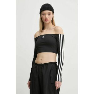 adidas Originals longsleeve Off Shoulder femei, culoarea negru, decolteu spaniol, JD0274 imagine