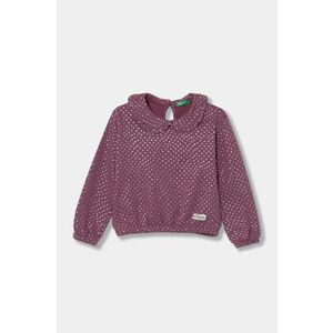 United Colors of Benetton bluza copii culoarea violet, modelator, 3S73G10GF imagine