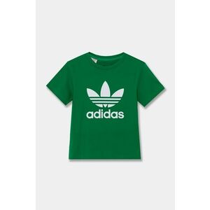 adidas Originals tricou de bumbac pentru copii culoarea verde, cu imprimeu, IY4013 imagine