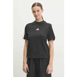 adidas tricou din bumbac Essentials femei, culoarea negru, JM2393 imagine