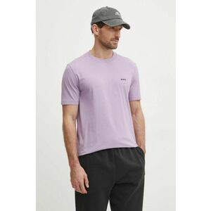 Boss Green tricou barbati, culoarea violet, cu imprimeu, 50506373 imagine