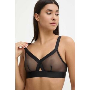 Dkny sutien culoarea negru, transparent, neted, DK4084 imagine