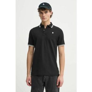 G-Star Raw tricou polo barbati, culoarea negru, neted imagine