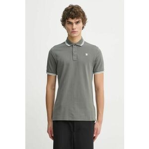 G-Star Raw tricou polo barbati, culoarea gri, neted imagine