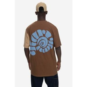 Karl Kani tricou din bumbac Signature Block Tee culoarea maro, modelator 6037512-BROWN imagine