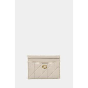 Coach carcasa din piele Essential Card Case culoarea bej imagine