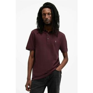 AllSaints polo de bumbac REFORM culoarea rosu, neted, M075PB imagine