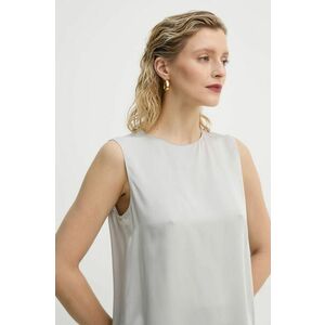 Theory top de mătase culoarea gri, neted, M0102539 imagine