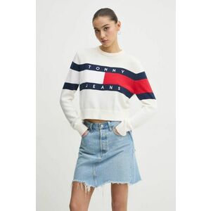 Tommy Jeans pulover de bumbac culoarea alb, DW0DW19335 imagine