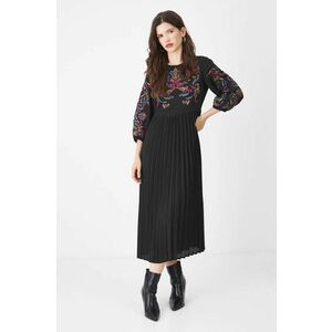 Medicine rochie culoarea negru, midi, evazati imagine