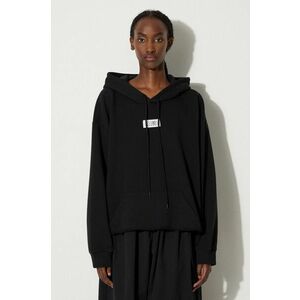 MM6 Maison Margiela bluza femei, culoarea negru, cu glugă, cu imprimeu, S52GU0234.S25606 imagine