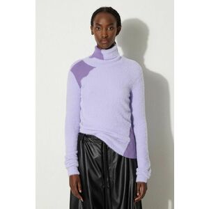 MM6 Maison Margiela pulover din amestec de lână femei, culoarea violet, cu guler, S62HA0088.M13073 imagine