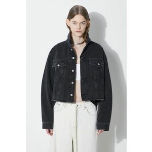 MM6 Maison Margiela geacă din denim femei, culoarea negru, de tranziție, oversized, S52AM0285 imagine