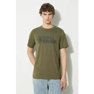 Fjallraven tricou Lush Logo T-shirt M barbati, culoarea verde, modelator, F12600219.625 imagine