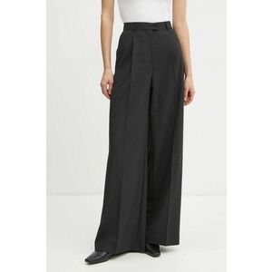 Herskind pantaloni din lana Kelly culoarea negru, lat, high waist, 5405134 imagine