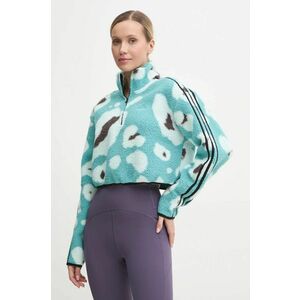 adidas bluza Animal femei, culoarea turcoaz, modelator, IY0148 imagine