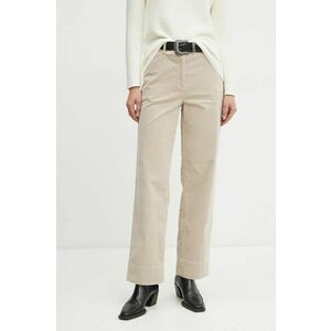 Marc O'Polo pantaloni de catifea cord culoarea bej, lat, high waist, 500103510243 imagine