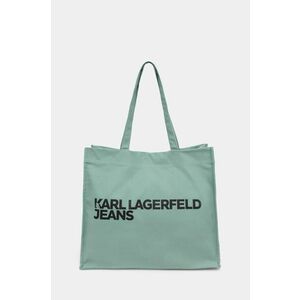 Karl Lagerfeld Jeans geanta de bumbac culoarea verde, A1W50002 imagine