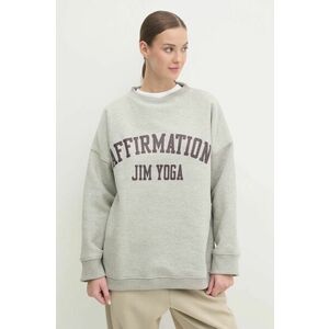 JOYINME bluza Affirmation femei, culoarea gri, cu imprimeu, Affirmation imagine