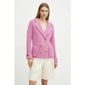 Luisa Spagnoli cardigan din lana culoarea roz, 58531 imagine